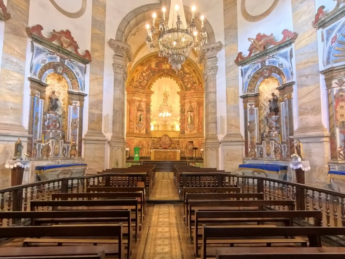 Interior da Igreja do Rosário dos Pretos — acervo 360° próprio